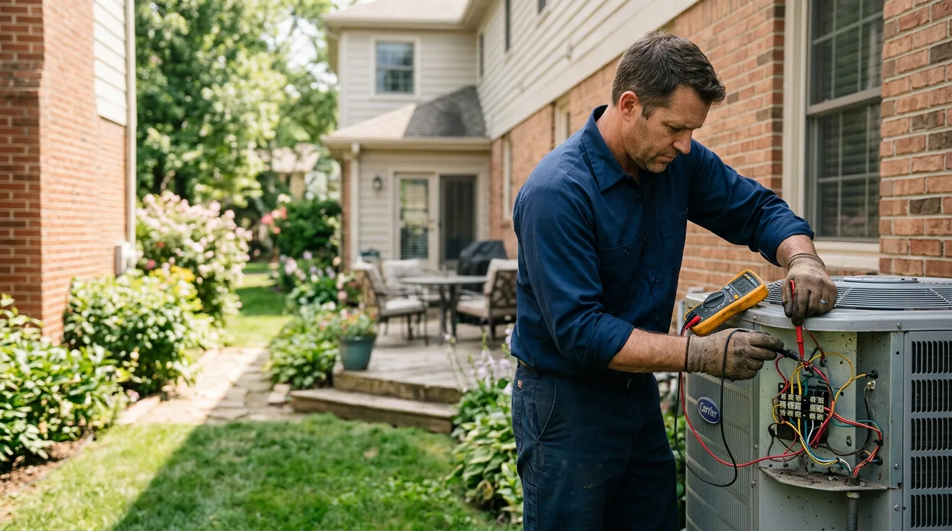 HVAC technician working near Brookhaven, NY
